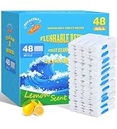 Effacera 48 Count Flushable Toilet Refills, Disposable Toilet Bowl Paper Bulk, Fresh Flushable To...