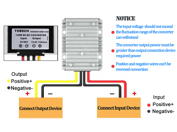 DC Voltage Reducer Converter DC 8V-40V to 13.8V 10A 138W