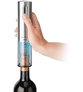 Final Touch Electric Corkscrew with Lithium-Ion Battery | Easy Cork Removal, USB Charging, LED Li...