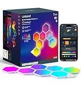 Linkind Smart Hexagon Lights, RGB LED Wall Light Panels with Music Sync, Gaming Light Compatible ...
