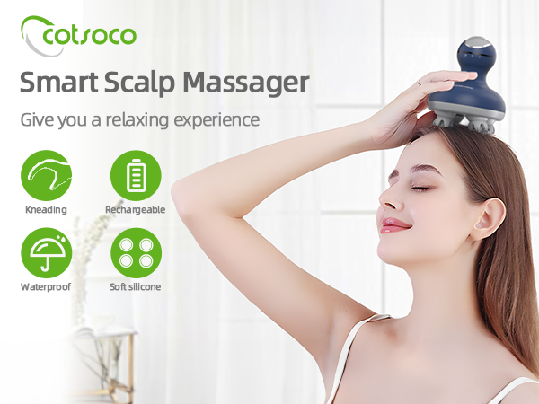 head massager, scale massager, hair massager, Electric Scalp Massager Waterproof