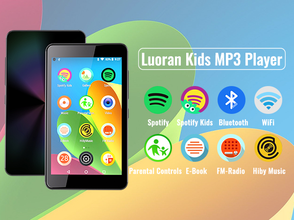 MP3 player with spotify kids and parental controls