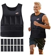 Wolliwa Adjustable Weighted Vest for Men Women,2-20 Lbs Adjustable Weighted Vest with Straps Wome...