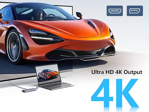 docking station for macbook pro air usb c dock hub ethernet displayport 100W PD