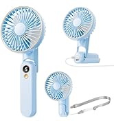 Dhenrio Portable Handheld Fan, 180° Foldable Personal Fan as Power Bank, USB Rechargeable Mini Ha...