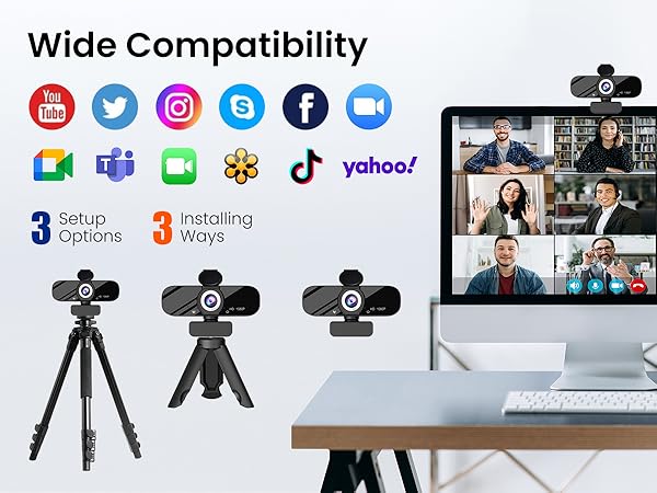 computer camera with microphone for desktop