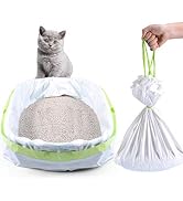 PETOCAT Cat Litter Liners Large, Jumbo Drawstring Extra Durable Pet Cat Pan Liners Extra-Thick Ki...