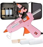 MONVICT Hot Glue Gun Kit, Mini Pink Glue Gun with Carrying Case,20 Pcs Premium Glue Sticks, 10 Pc...
