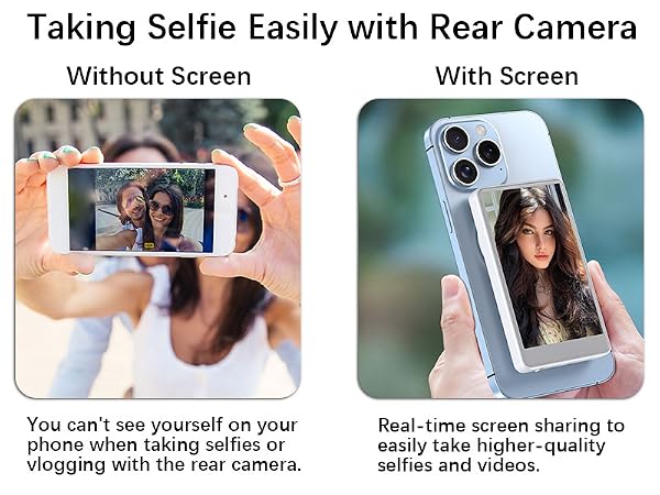 Rear Camera for Selfie Vlog Live Stream