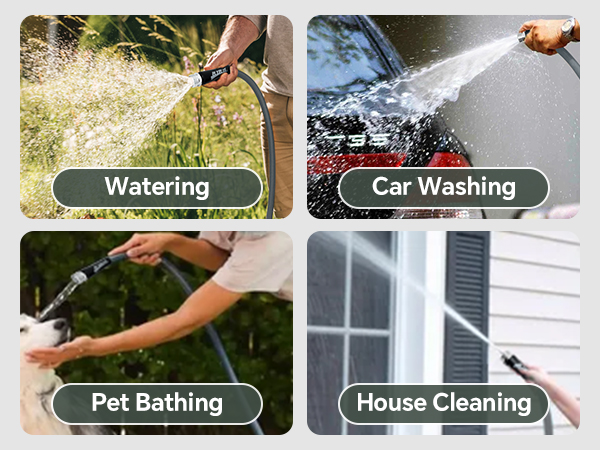 Watering , Car Washing, Pet Basthing, House Cleaning