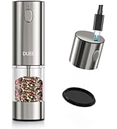 DIJEE Rechargeable Pepper Grinder Mill Electric Rechargeable Usb Type-C Salt and Pepper Grinder S...