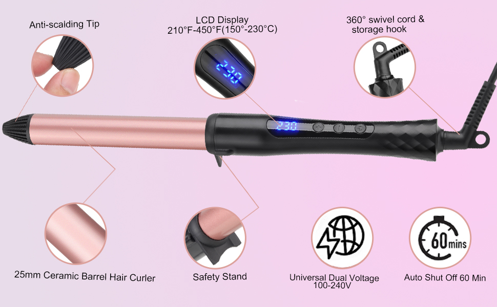 Dual Voltage Curling Wand Iron