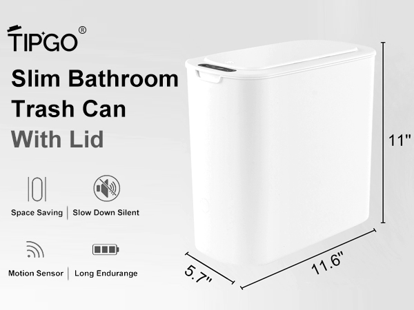 2.6 Gallon Slim Trash Can