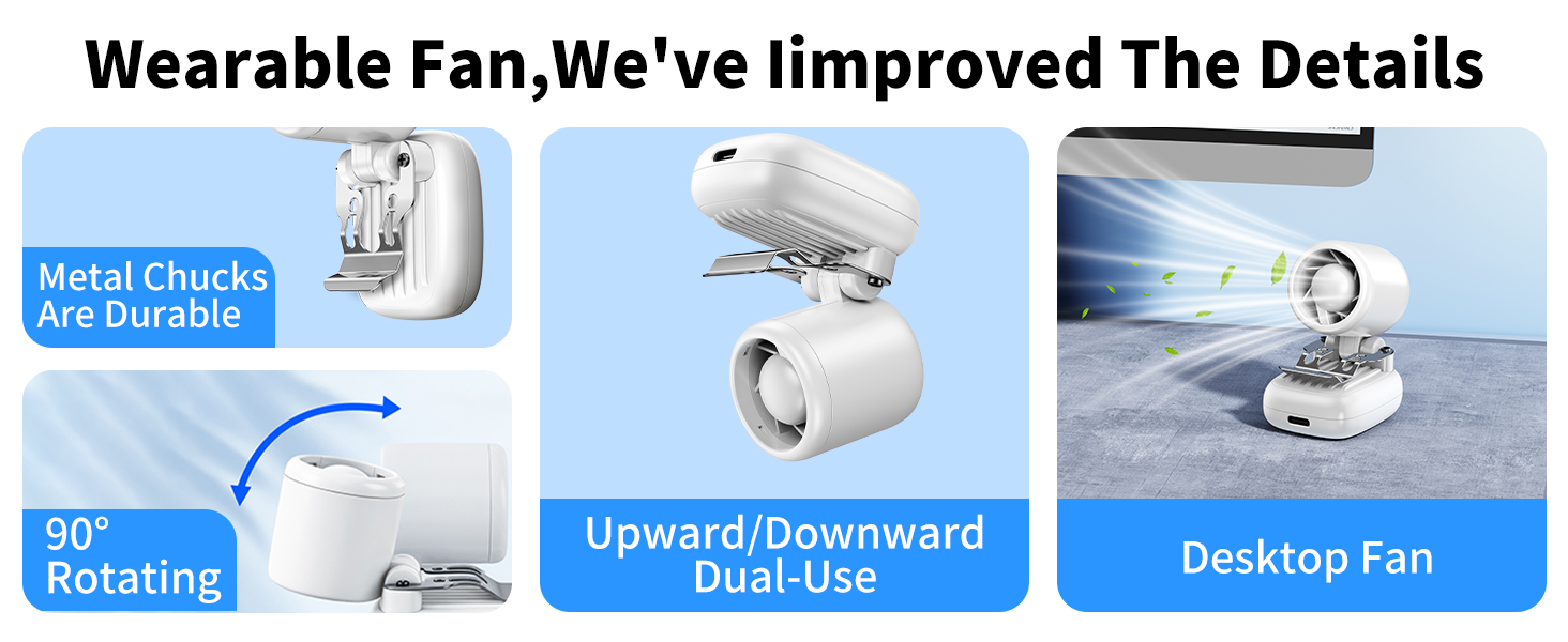 Miniature clip-on fan