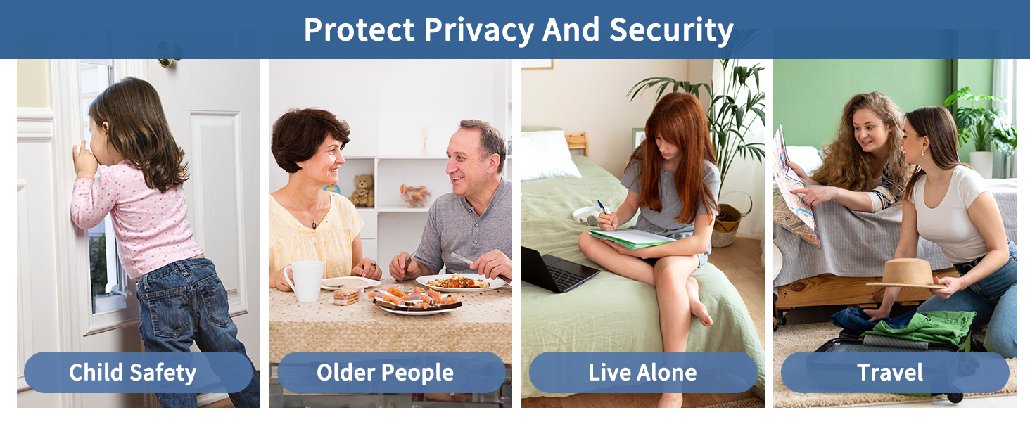 Door Stop Alarm wit Adjustable Portable Door Lock