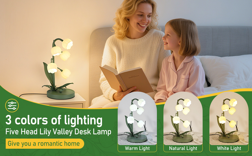Flower Table Lamp for Bedroom