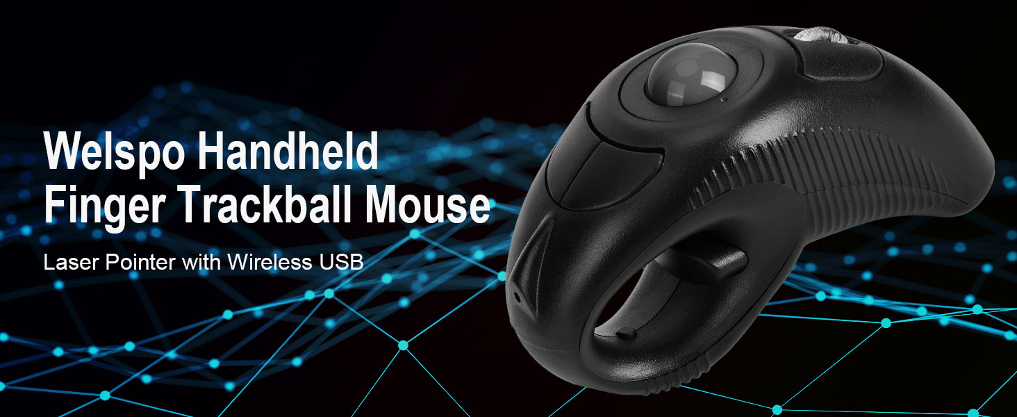 handheld finger trackball mouse