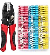 Sopoby Crimping Tool For Heat Shrink Connectors with 300PCS Marine Grade Heat Shrink Wire Connect...