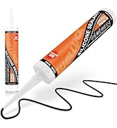 WELLUCK Black Silicone Caulk, 100% Waterproof Silicone Sealant Adhesive Caulking,for RV, Kitchen,...