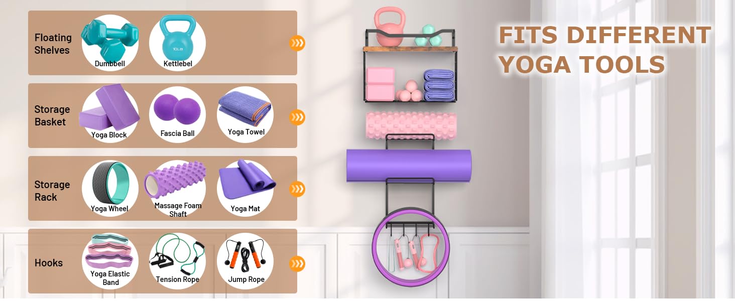 Yoga Mat Holder Wall Mount