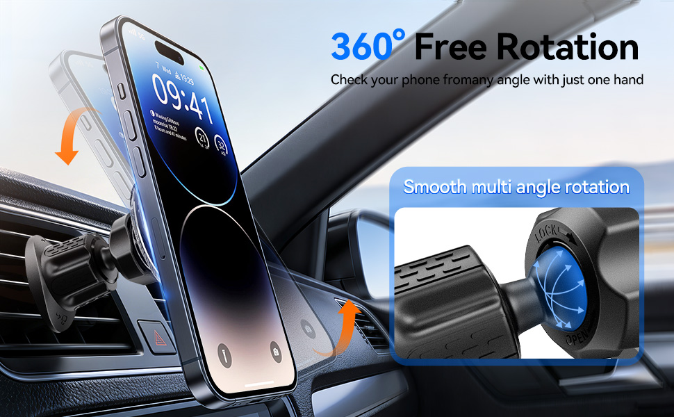 360° Flexible Rotation Car Mountfor MagSafe