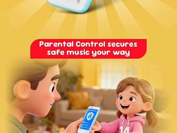 Parental Control ensures safe music for kids, giving peace of mind to parents.