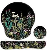 3 in 1 Ergonomic Mouse Pad with Wrist Support and Keyboard Wrist Rest Pad Set with Coaster, iDonz...