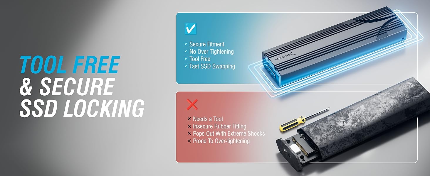 TOOL FREE &amp;amp; SECURE SSD LOCKING
