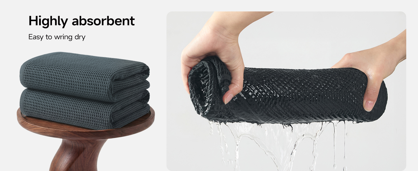 waffle bath towel
