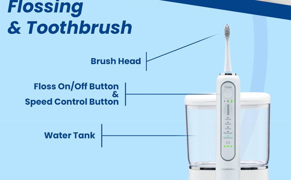 water flosser waterpik electric toothbrush with water flosser toothbrush heads 500 ml water tank