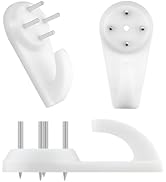 ZDRU 60pcs Concrete Wall Hooks, Non-Trace Picture Hanger, Invisible Nail Hangers 25 LBS Weight Lo...