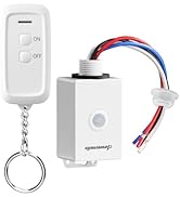 DEWENWILS Outdoor Indoor Wireless Light Switch and Receiver Kit, 15A/1800W, No Wiring, IP65 Water...