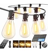 Sikitul 200FT Solar String Lights Outdoor Waterproof, 72+2 LED Solar Powered Lights with Remote C...