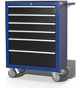 6-Drawer Rolling Tool Chest with Locking Wheels &amp; Drawers, 13" D x 24.2" W x 36.6" H Mobile Tool ...