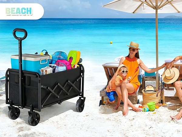 Collapsible Wagon Cart with Wheels Foldable