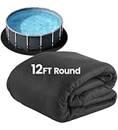 Poolvio 12-Foot Round Above Ground Pool Liner Pad, Geotextile Under Padding, Extends Liner Life, ...