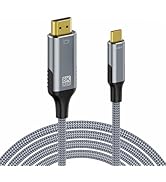 USB C to HDMI 2.1 Cable 6FT, 8K@60Hz 4K@144Hz High Speed 48Gbps Type C to HDMI Braided Cord, [Thu...