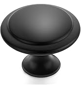 Ravinte 40 Pack Matte Black Kitchen Cabinet Knobs 1-1/4 Inch Round Drawer Pulls Flat Black Stainl...