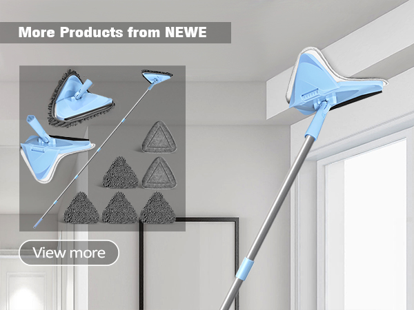 NEWE Wall Mop Cleaner with 80 Inches Long Handle