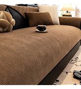 Loomluxe Waterproof Chenille Couch Cover, Non Slip Sofa Pad | Washable Sofa Cover for 3 Seater L ...