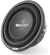 MB Quart 400 Watt Max 200 Watt RMS 4 Ohm Dual Voice Coil Shallow Slim Subwoofer for Car Audio Sou...