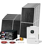 ECO-WORTHY 10KW Output 9.36KWH Off Grid Solar System Complete Kit for Home:12pcs 195W Solar Panel...