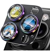 CACOE Camera Lens Protector for iPhone 14 Pro/14 Pro Max/16 Pro/16 Pro Max - Metal Frame Tempered...