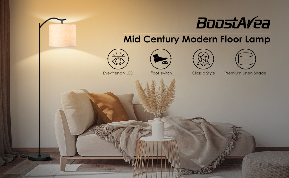 BoostArea Mid Century Modern Floor Lamp