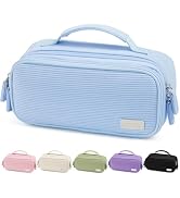 Sooez Large Pencil Case Pouch, Soft Corduroy Pencil Bag with Handle, Cute Pen Case, 5 Compartment...