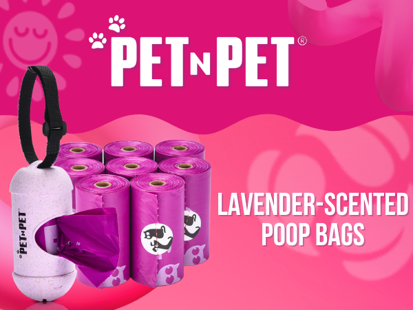 Pet N Pet Dog Poop Bags Rolls, 960 &amp;amp; 288 Count Dog Waste Bags, Lavender Scented
