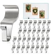 Kingrol Durable 30 Pack Vinyl Siding Hooks, No-Hole Stainless Steel Siding Clips for Hanging Outd...