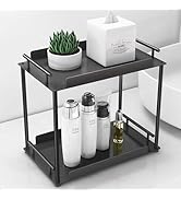 FLE Bathroom Organizer Countertop,Bathroom Counter Organizer Decorative Tray Cosmetic Organizer,C...