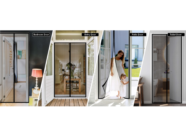Hands Free Mesh Screen Door