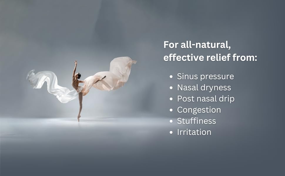 For all-natural, effective relief from sinus pressure, nasal dryness, post nasal drip, congestion